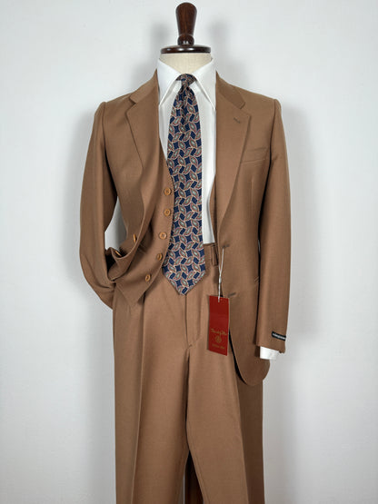 Completo 3 pezzi Marzotto anni ‘70/'80 color cammello (NOS) - tg. 42