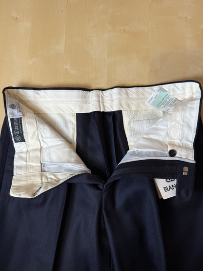 Pantaloni anni ‘80 flanella blu notte (NOS) - tg. 48/50