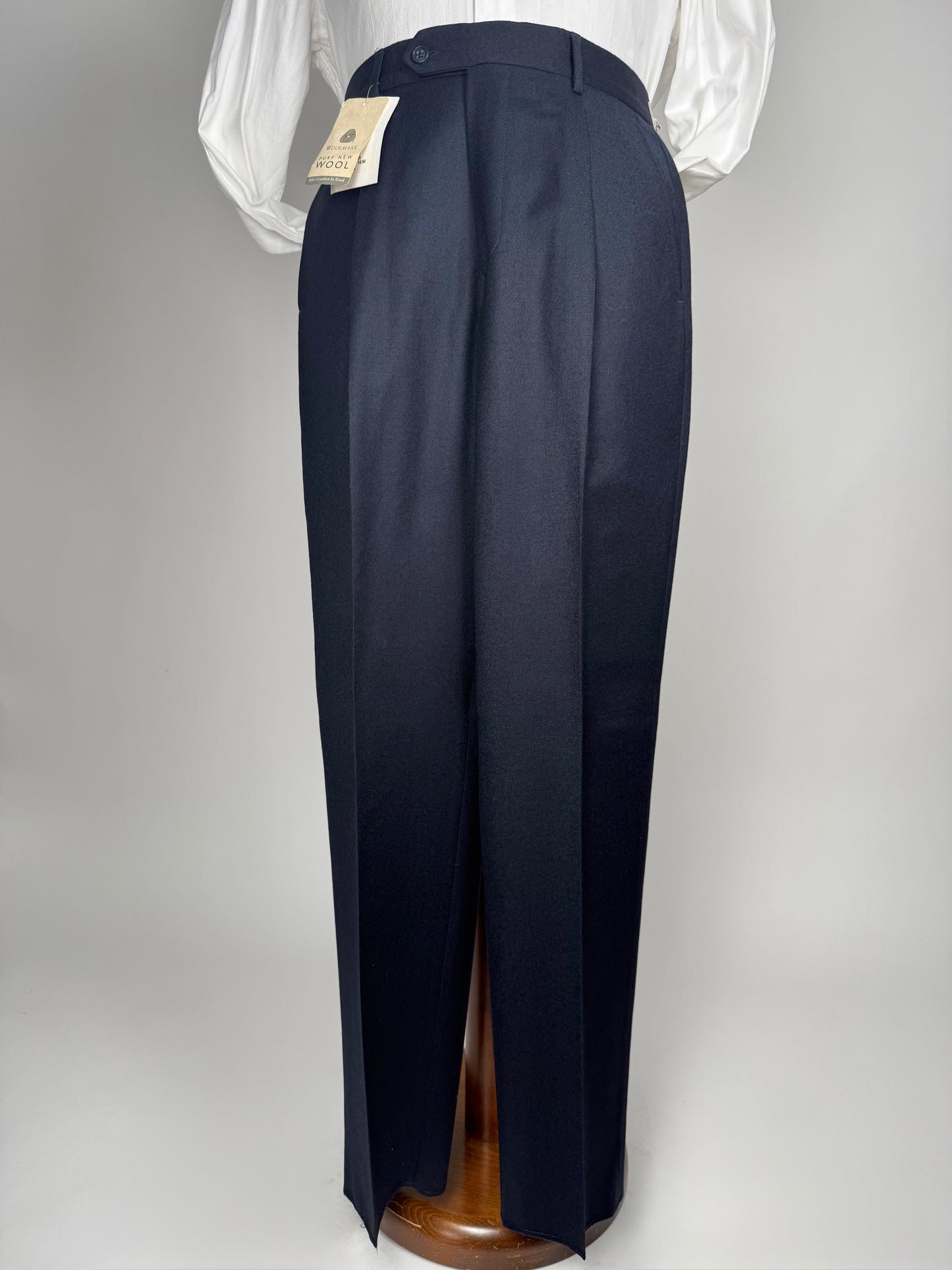 Pantaloni anni ‘90 flanella blu notte (NOS) - tg. 48/50