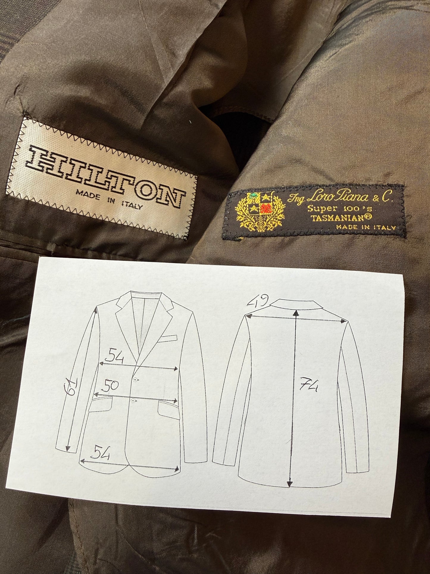 Giacca Hilton anni '80 flanella pettinata Loro Piana - tg. 48