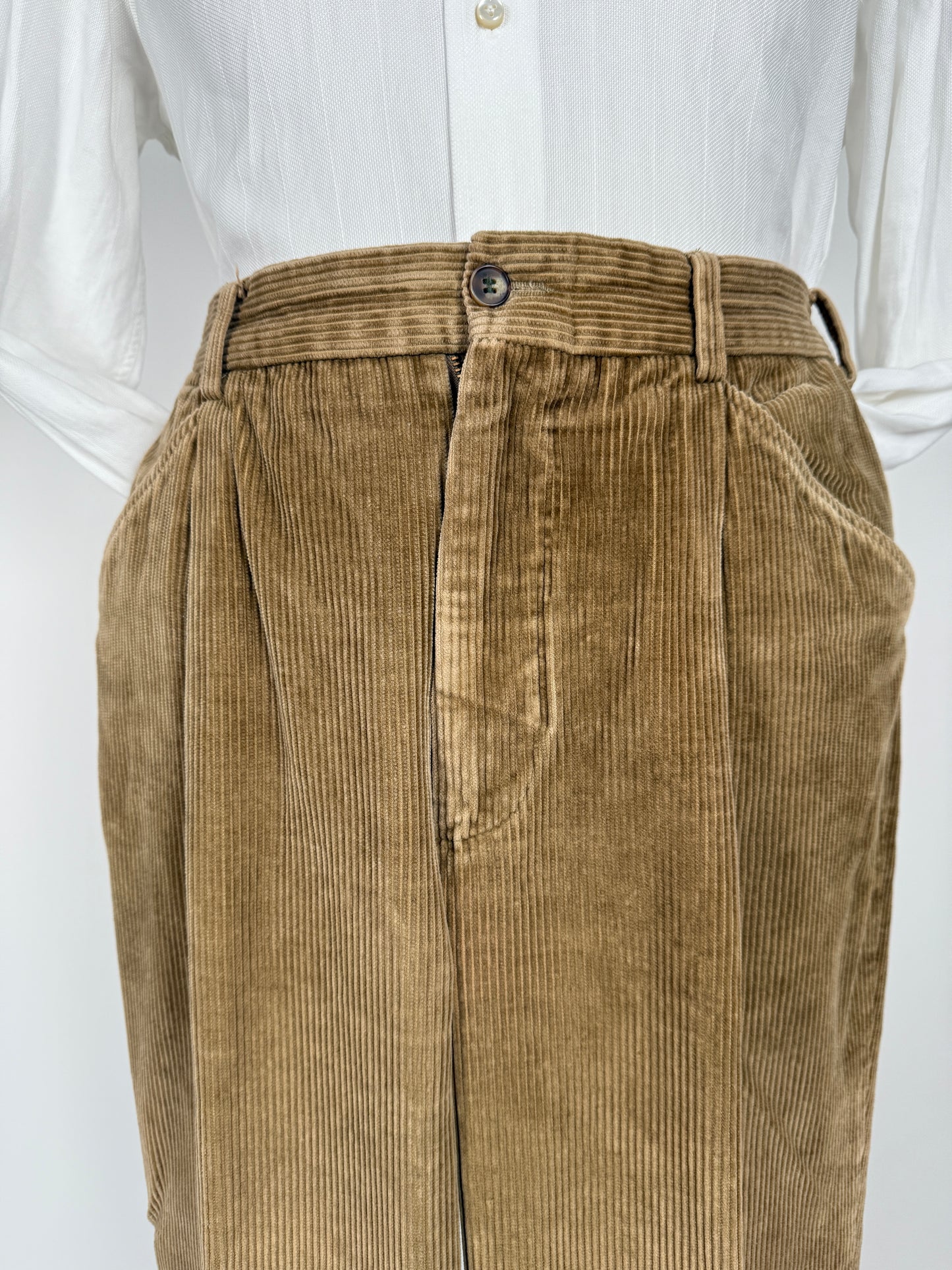 Pantaloni Burberrys velluto a coste beige - tg. 48/50