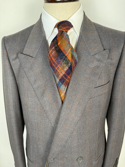 Completo doppiopetto anni ‘70/‘80 flanella principe di Galles (NOS) - tg. 48