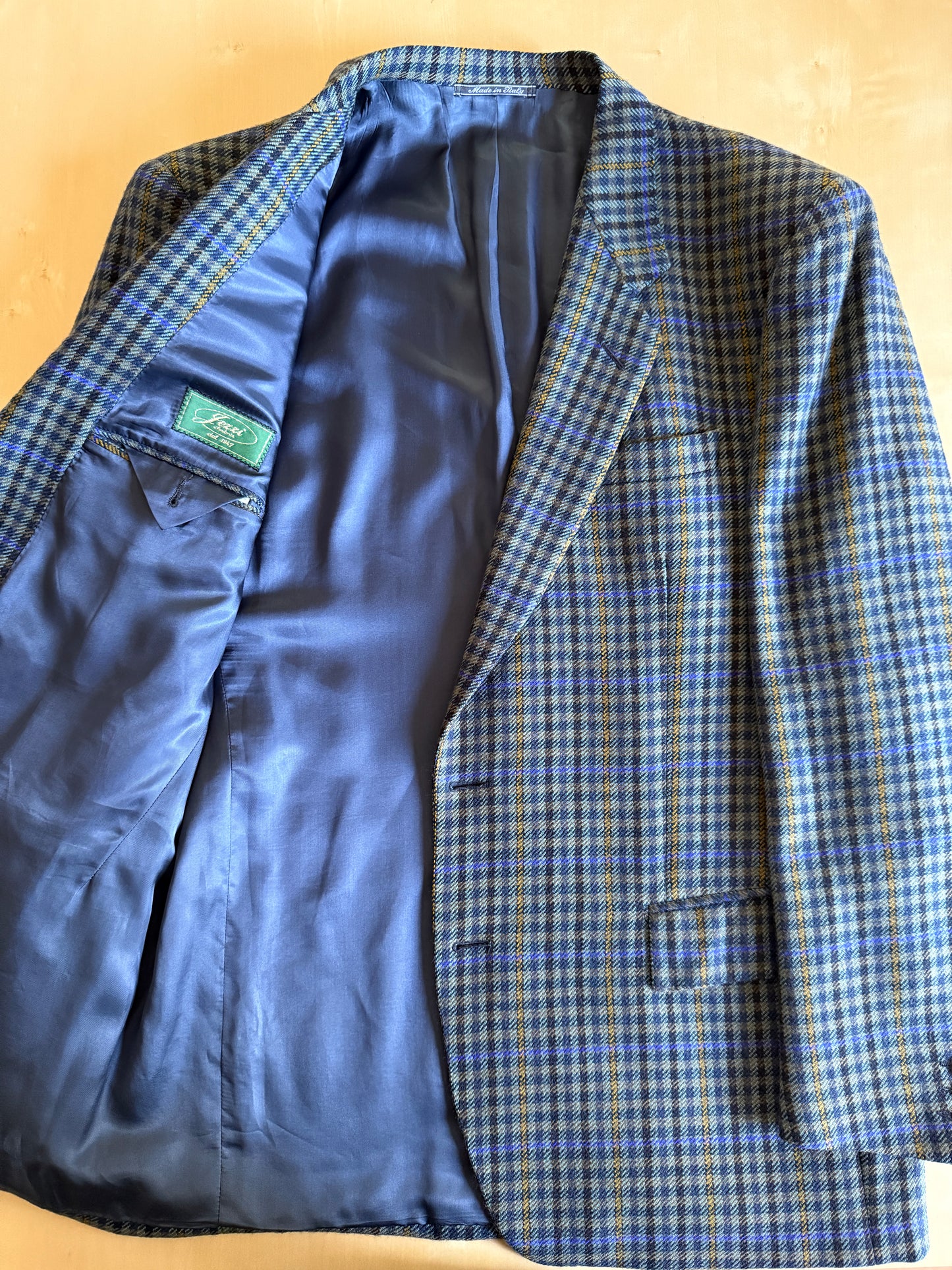 Giacca anni ‘80 in lana check finestrata - tg. 52/54