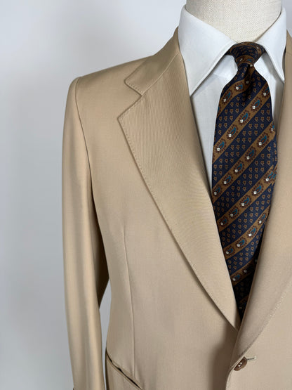 Completo anni ‘70 twill pettinato beige - tg. 46/48