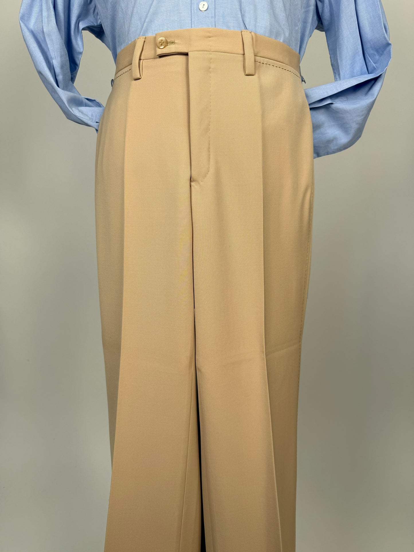 Completo anni ‘70 twill pettinato beige - tg. 42/44