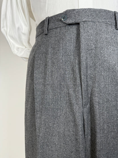 Pantaloni anni ‘70/‘80 flanella grigia - tg. 52