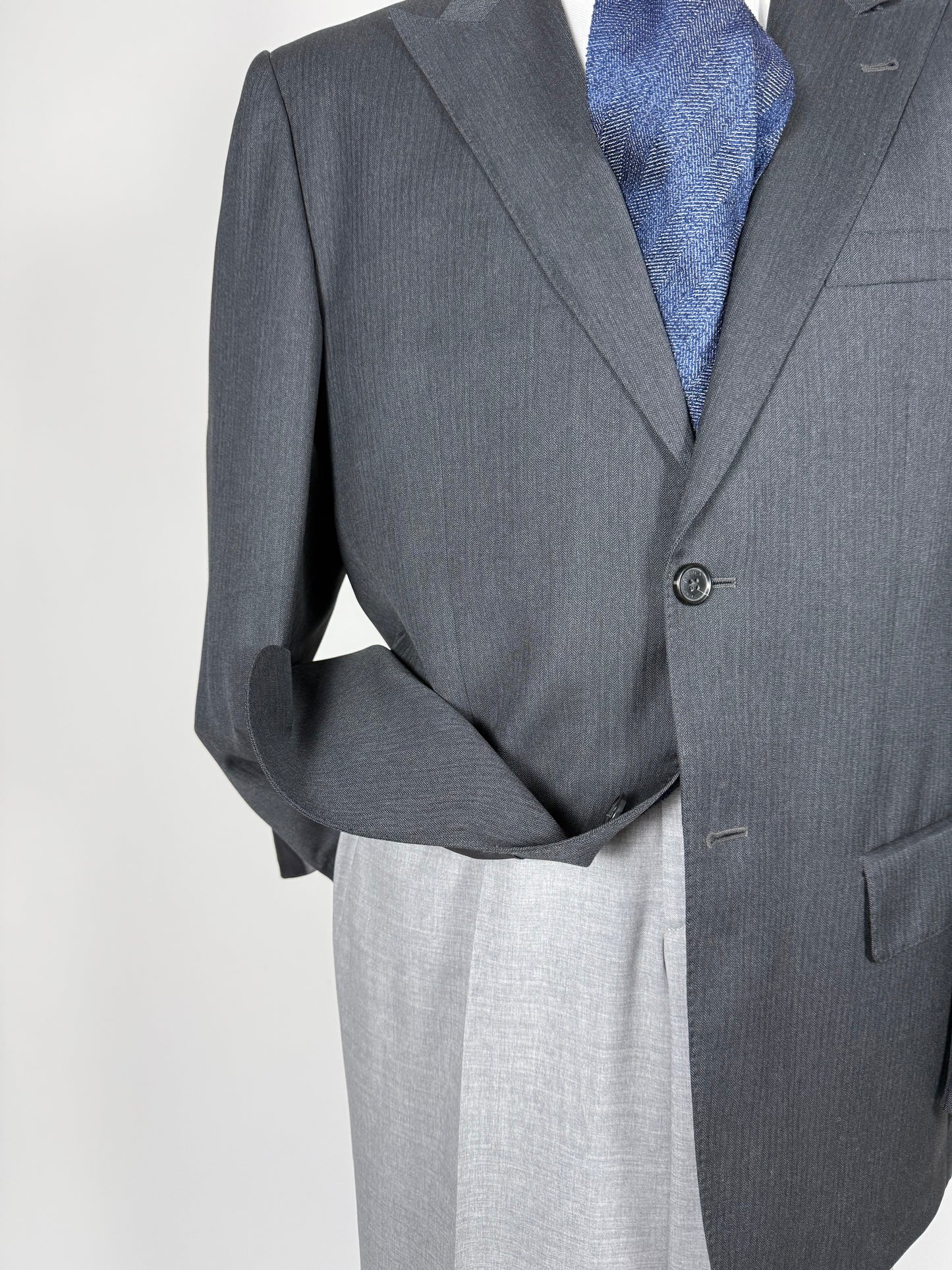 Giacca Valentino lana pettinata grigio spigato - tg. 52