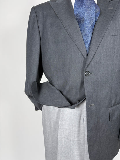 Giacca Valentino lana pettinata grigio spigato - tg. 52
