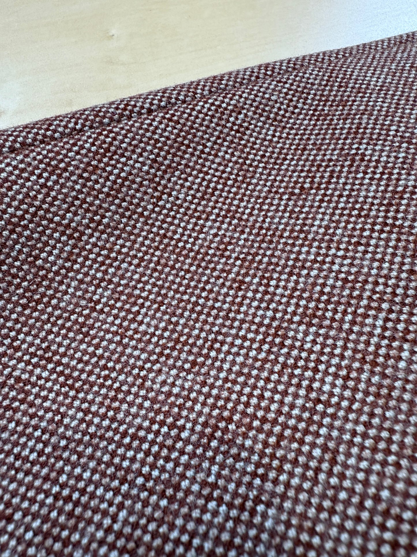 Pantalone sartoriale anni ‘70 in lana pesante rosso ruggine - tg. 44/46