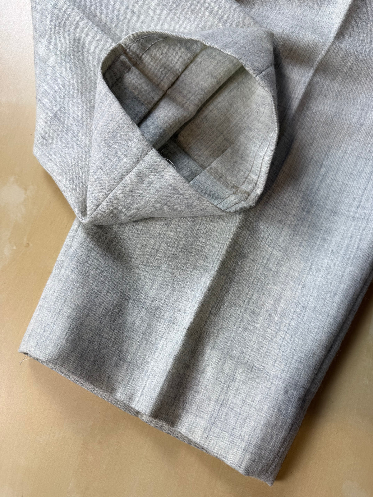 Pantaloni flanella bianco avorio anni '80 - tg. 48