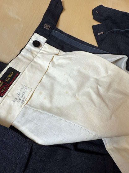 Completo su misura De Paz anni ‘70/‘80 antracite spigato - tg. 46/48