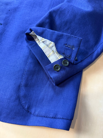 Completo sartoriale F. Di Marco lino irlandese blu (doppio pantalone) - tg. 52 corta