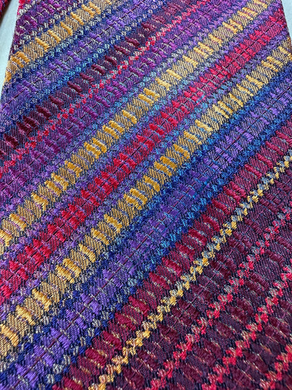 Cravatta Missoni righe rosso viola