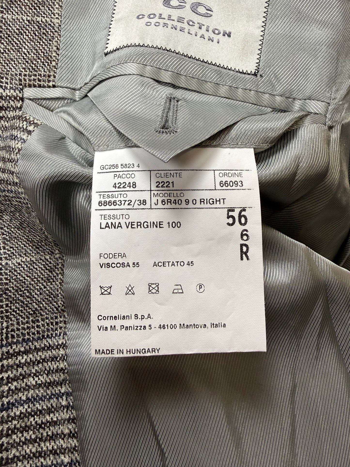Giacca Corneliani flanella principe di Galles - tg. 54/56