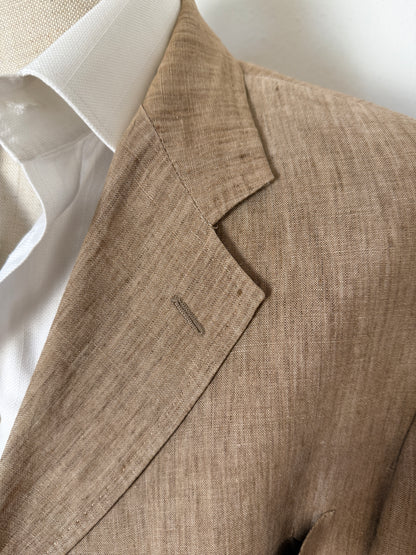 Giacca in puro lino color corda - tg. 52