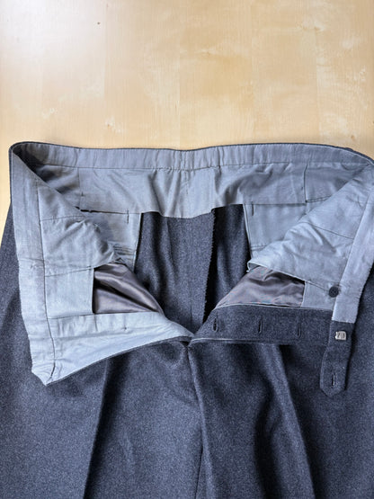 Pantaloni sartoriali anni ‘70/‘80 flanella grigia - tg. 52