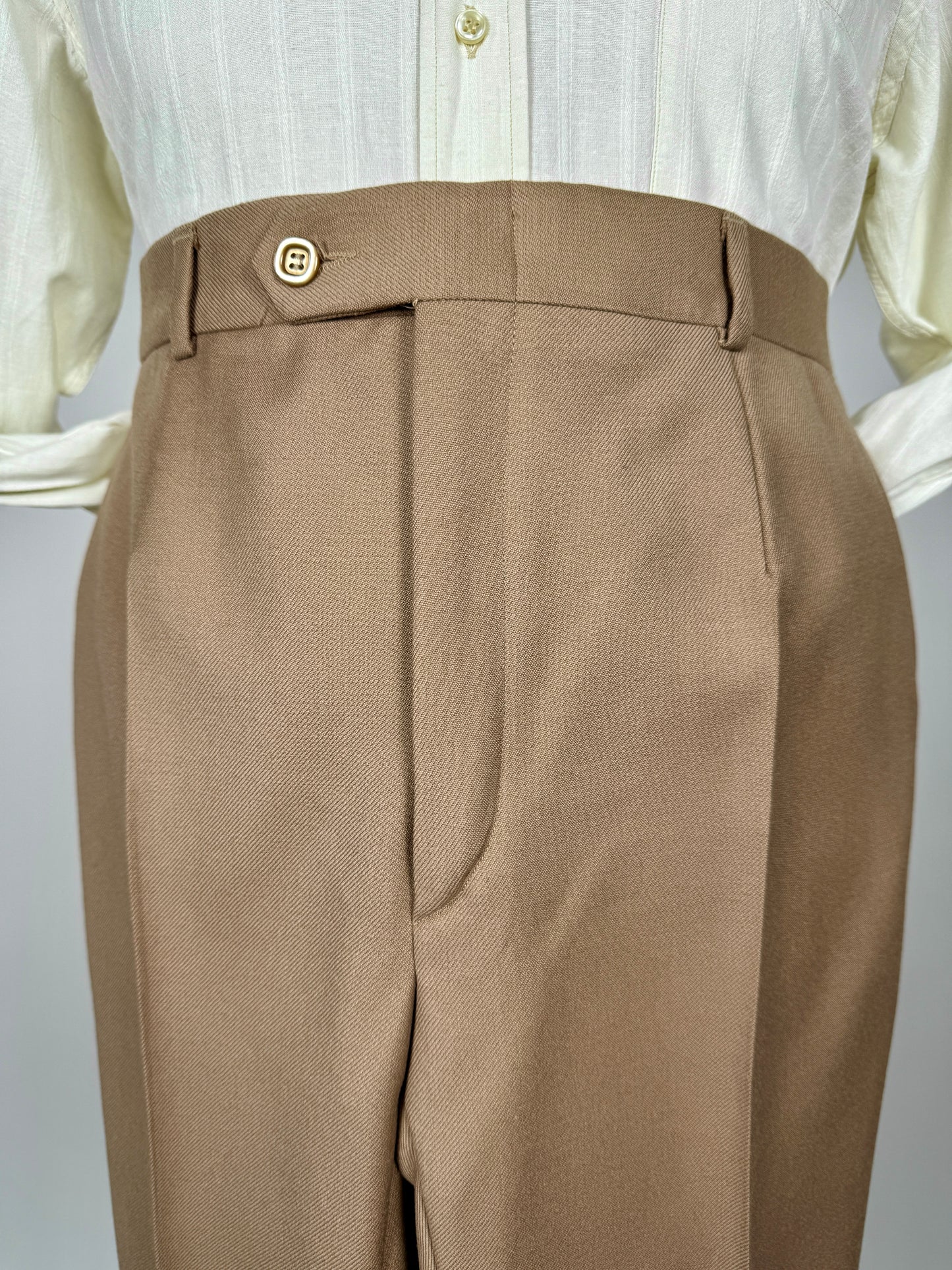 Pantaloni anni ‘70 cavalry twill beige (NOS) - tg. 50/52