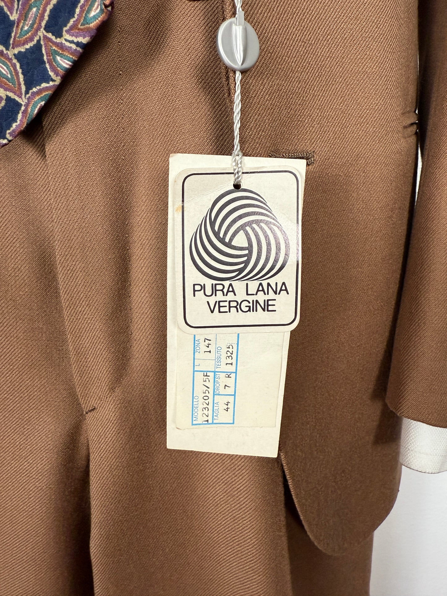 Completo 3 pezzi Marzotto anni ‘70/'80 color cammello (NOS) - tg. 42