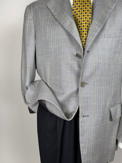 Giacca Isaia seta e lana herringbone - tg. 52