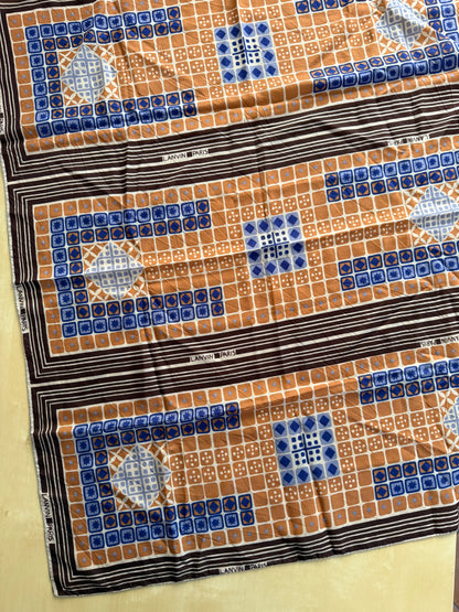 Sciarpa/foulard Lanvin anni ‘70 fantasia optical geometrica