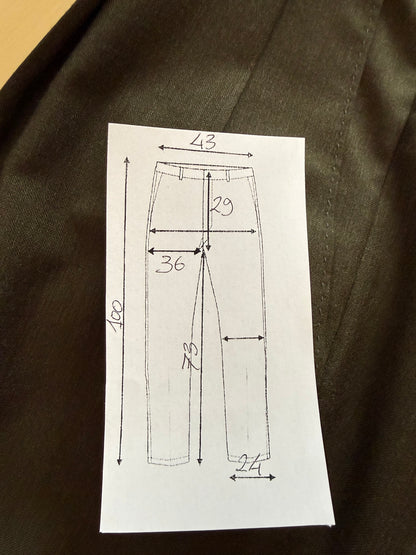 Pantaloni fresco lana verde scuro - tg. 48/50