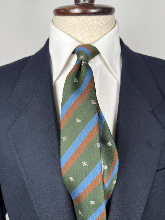 Cravatta Burberrys regimental lana e seta