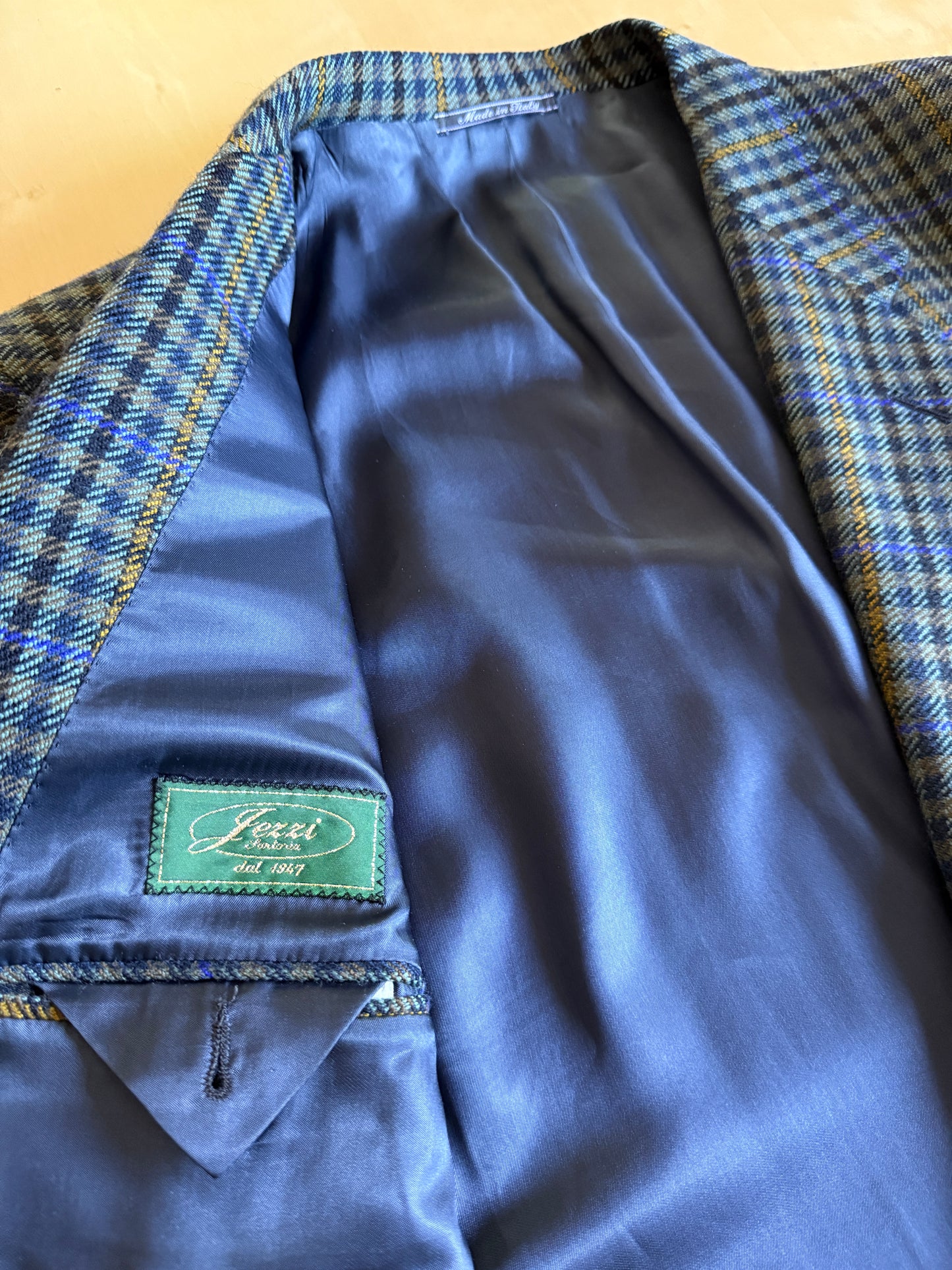 Giacca anni ‘80 in lana check finestrata - tg. 52/54