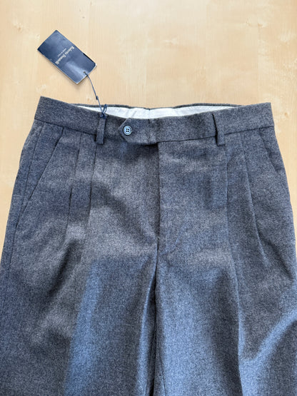 Pantaloni anni ‘80 flanella grigio medio (NOS) - tg. 46