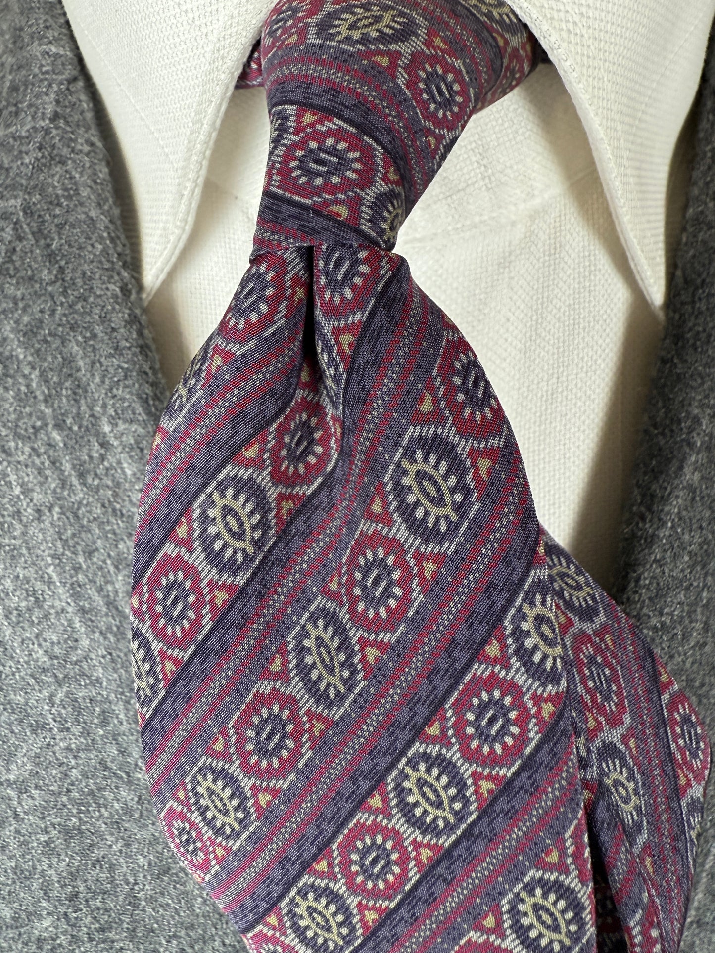 Cravatta Missoni geometrica viola lilla