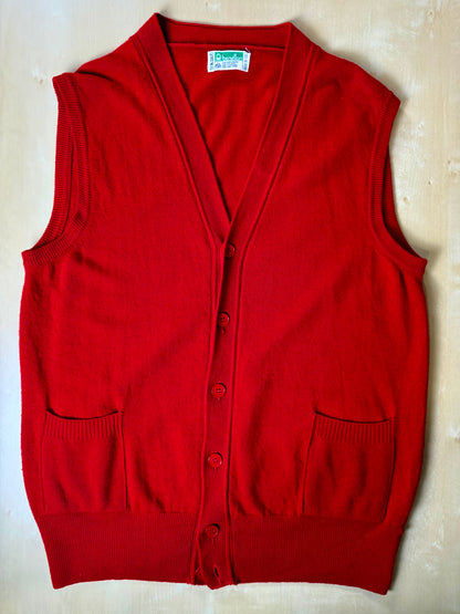 Gilet rosso pura lana vergine - L