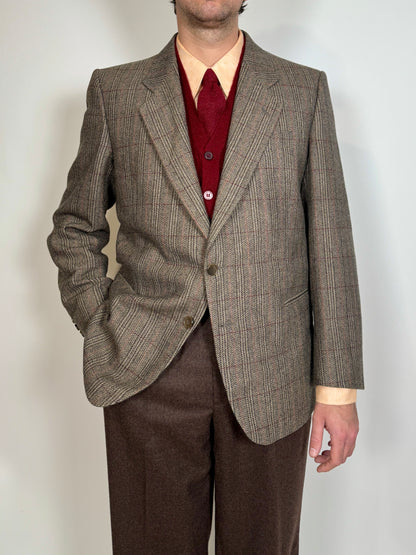 Giacca anni ‘70 spigato windowpane - tg. 52