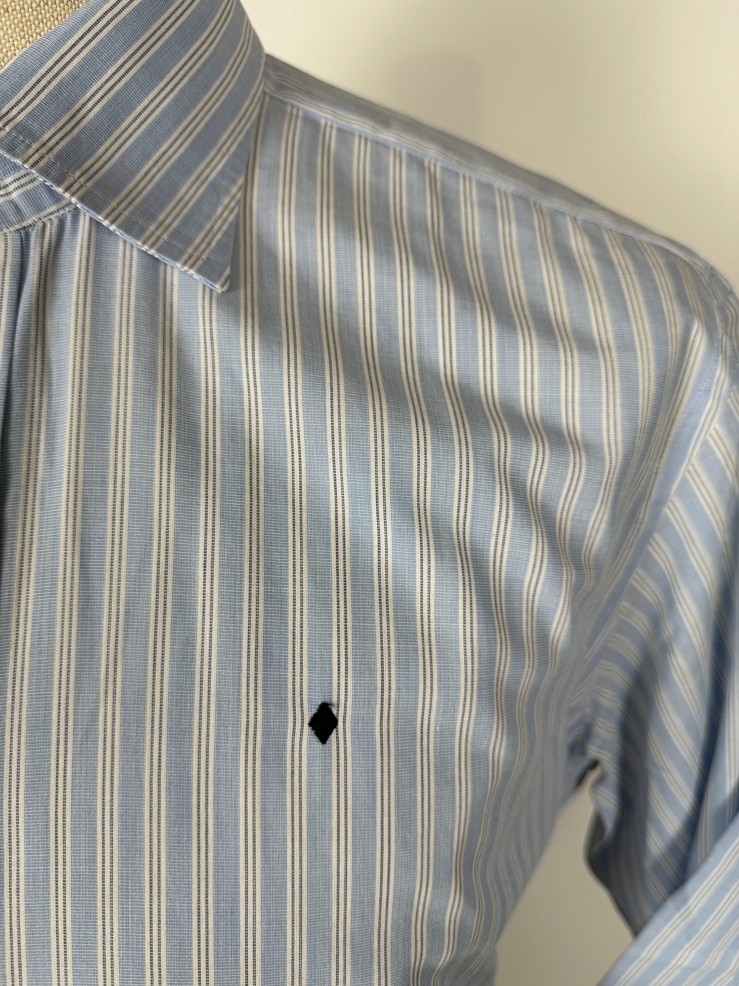 Camicia Ballantyne azzurra a righe - tg. L collo 42