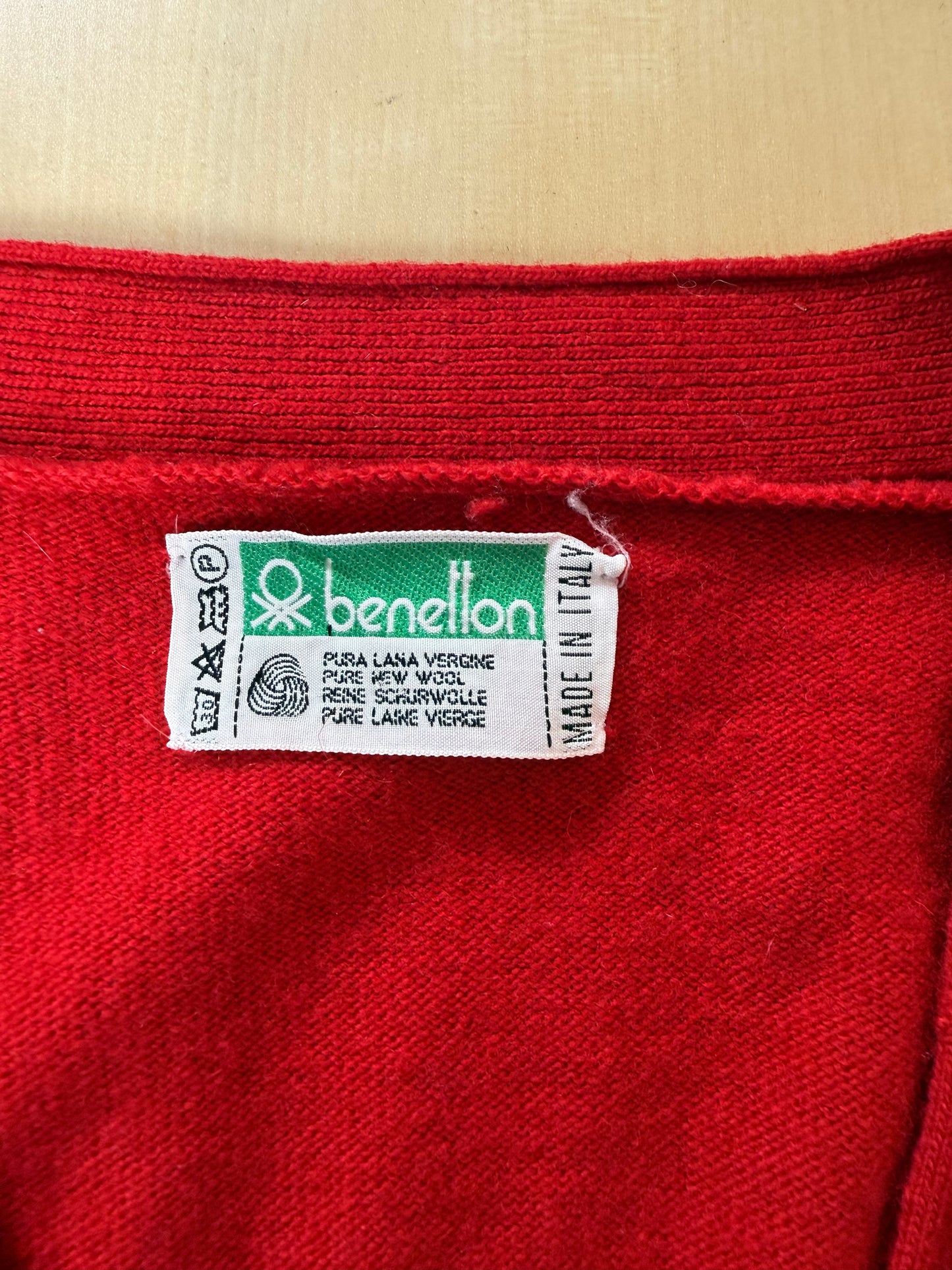 Gilet rosso pura lana vergine - L
