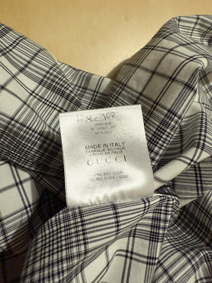 Camicia Gucci quadri glen check - S/M, collo 39