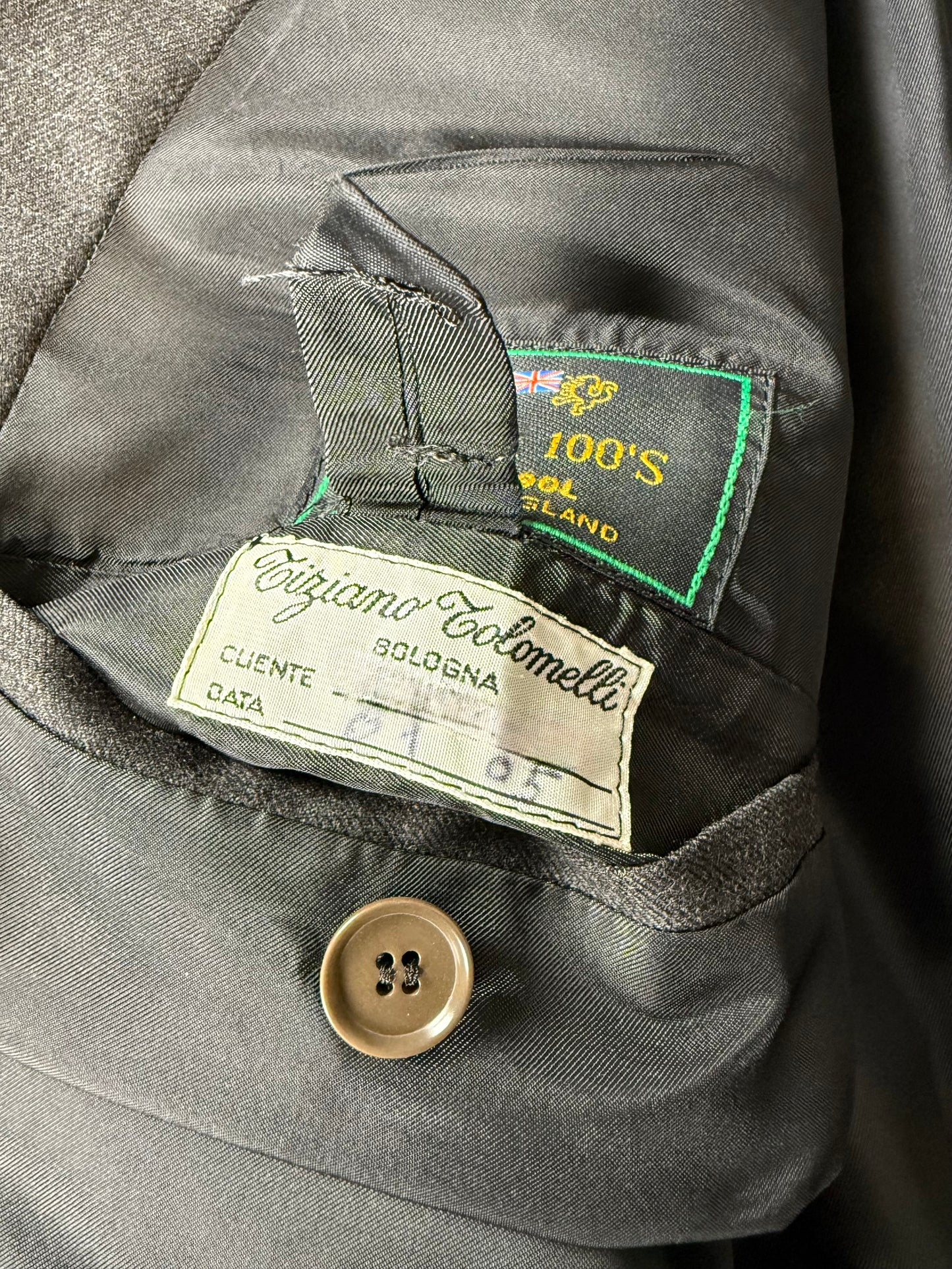 Completo sartoriale flanella inglese grigio antracite - tg. 62 corta drop 0