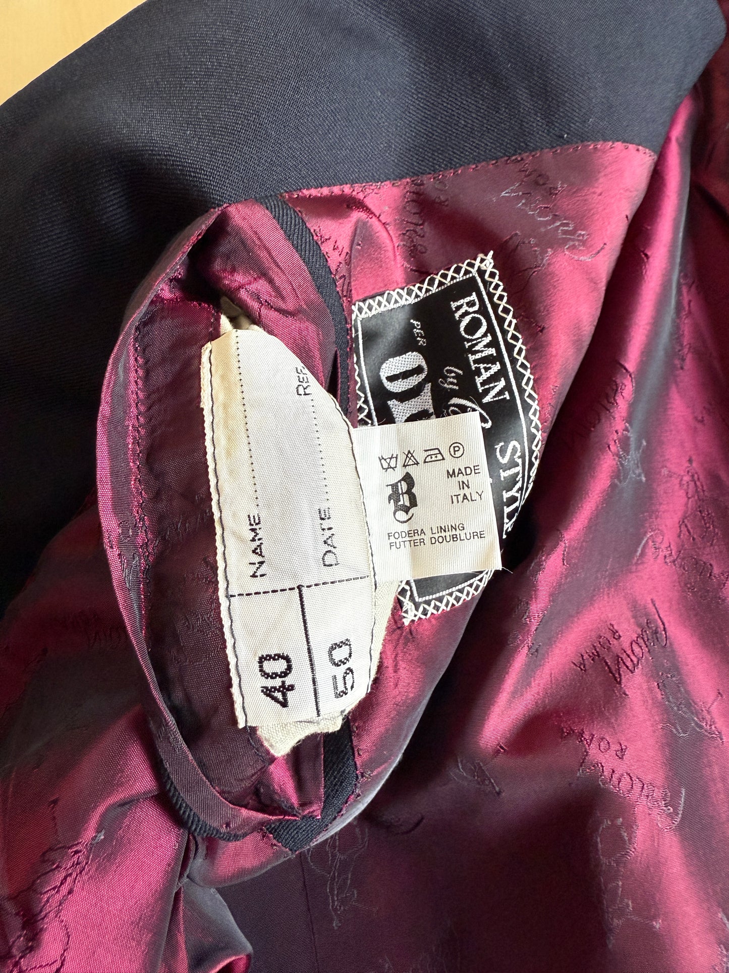 Giacca/blazer Brioni anni ‘80 in twill blu - tg. 48/50