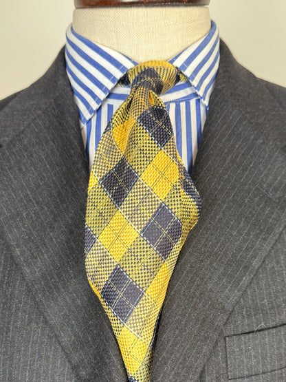 Cravatta Church’s tartan giallo e blu