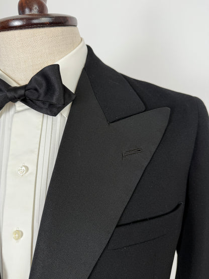 Smoking sartoriale anni ‘40/‘50 monopetto revers a lancia - tg. 46/48