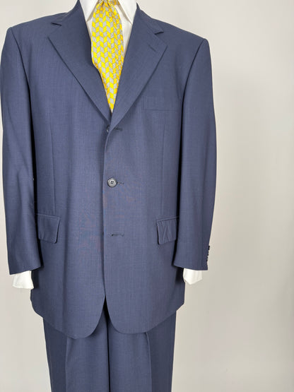 Completo fresco lana blu Trussardi anni '90 - tg. 50