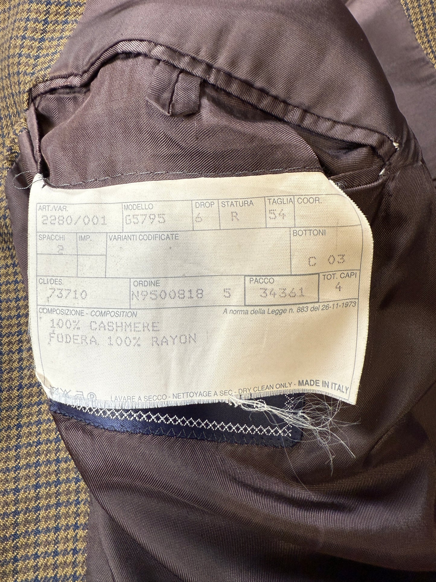 Giacca Burberrys in puro cashmere pettinato pied-de-poule - tg. 50/52