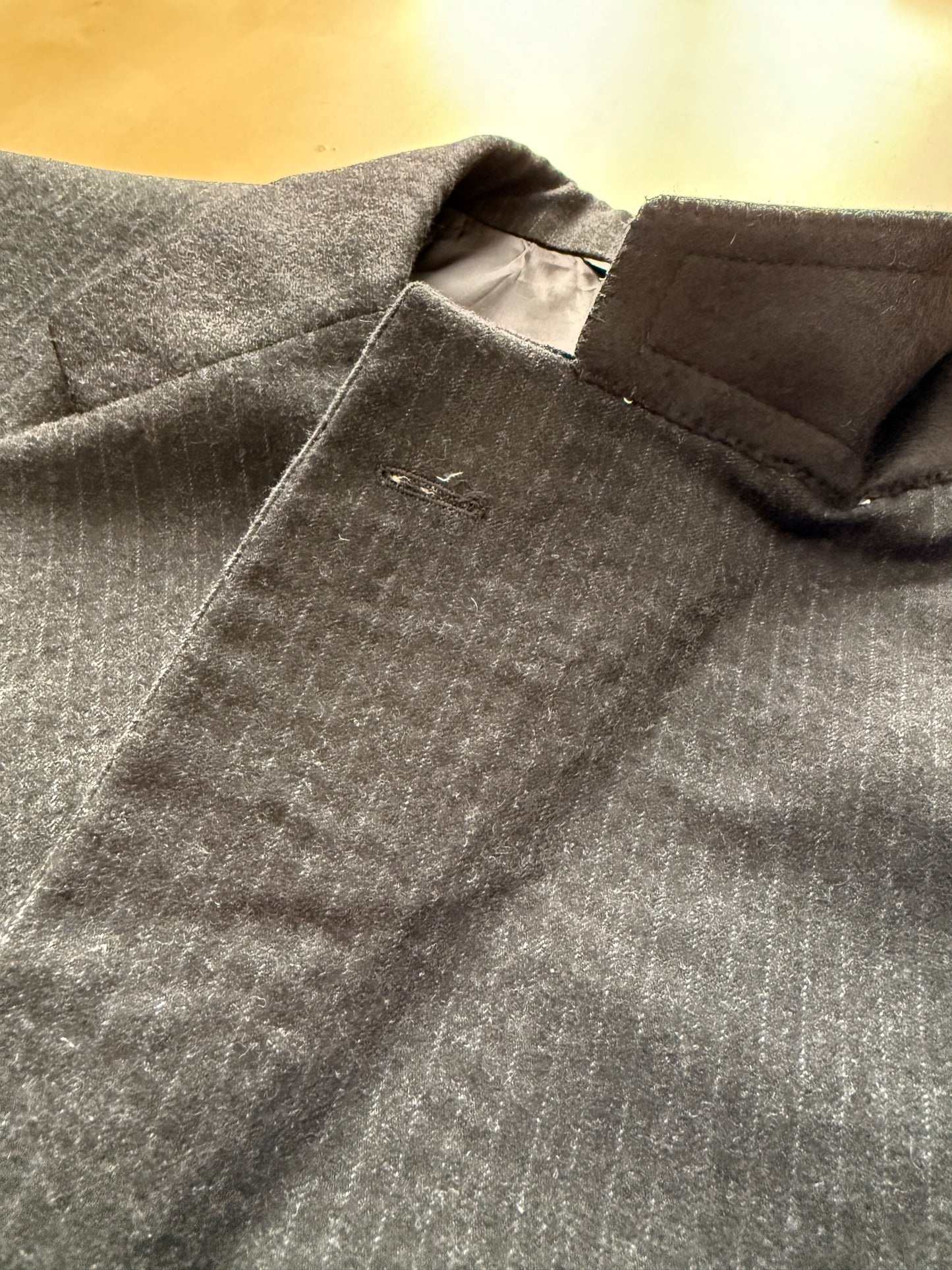 Completo Burberry flanella grigio antracite gessato - tg. 50