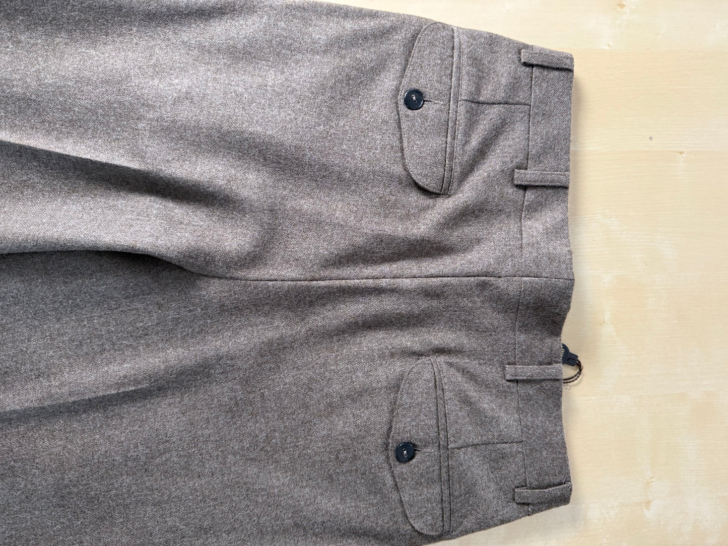 Pantaloni flanella anni ‘80 marrone tabacco (NOS) - tg. 44