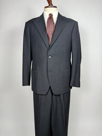 Completo sartoriale anni ‘50/‘60 monopetto revers a lancia - tg. 50 corta