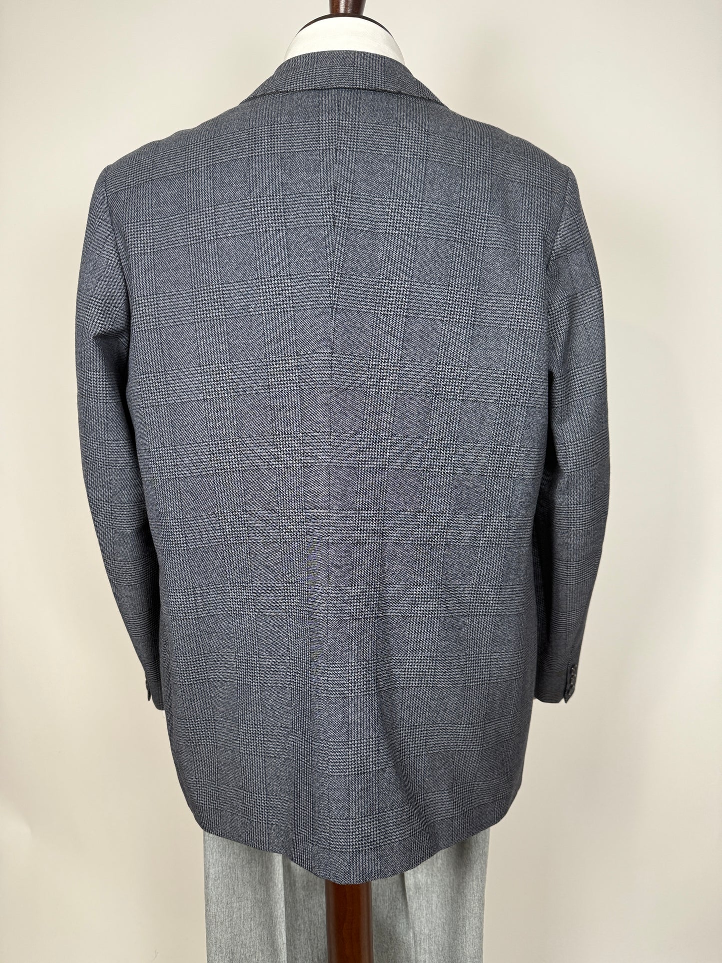 Giacca + panciotto sartoriali anni ‘70 principe di Galles - tg. 54 drop basso