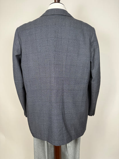 Giacca + panciotto sartoriali anni ‘70 principe di Galles - tg. 54 drop basso