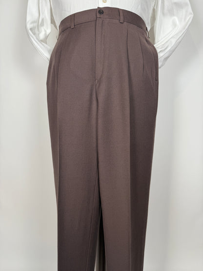 Pantaloni anni ‘70/‘80 in cavalry twill marrone (NOS) - tg. 46/48