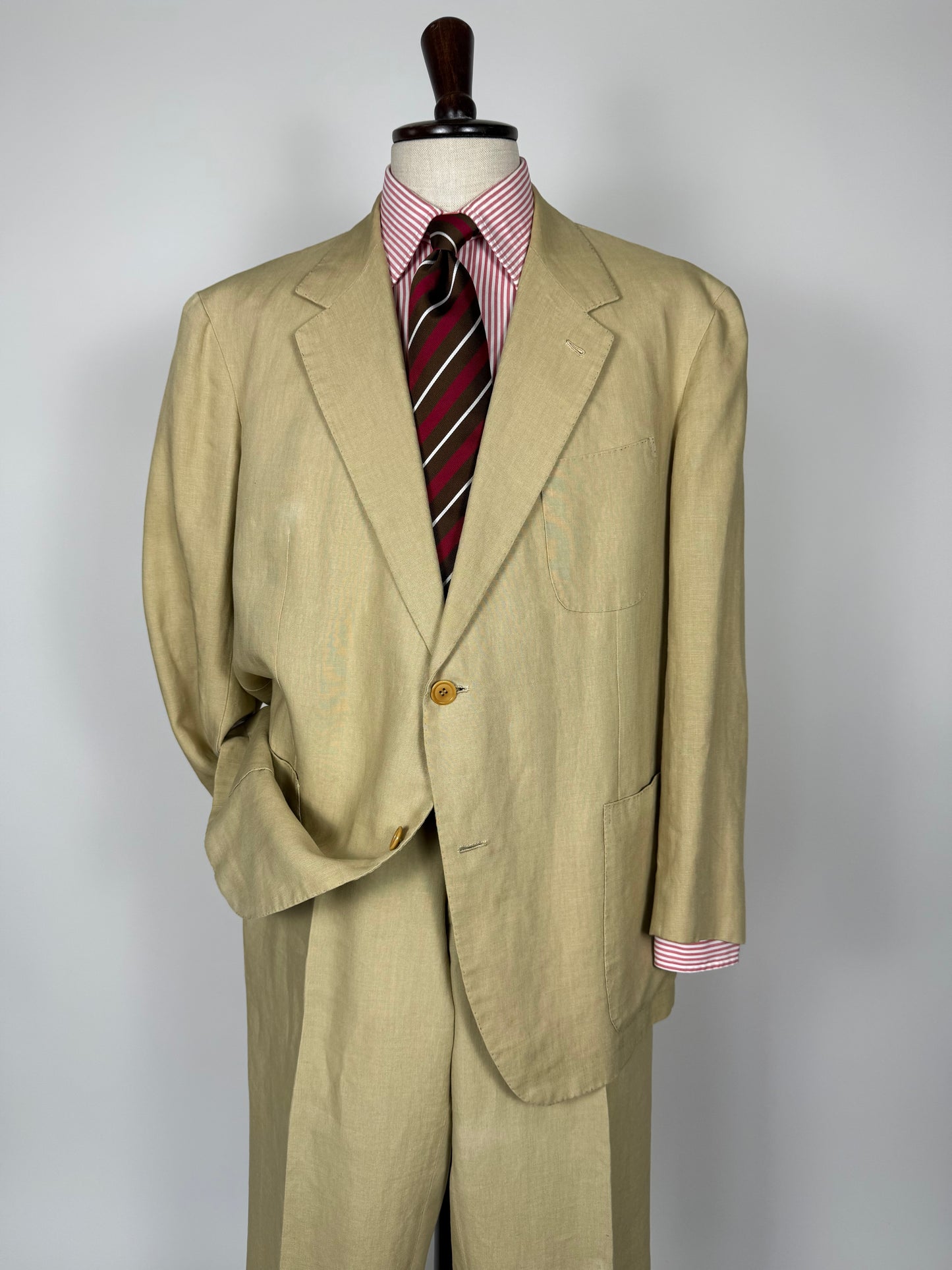 Completo sartoriale A. Graneri lino beige - tg. 60/62