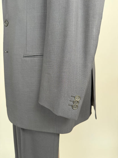 Completo Armani anni '90 fresco lana grigio petrolio - tg. 54