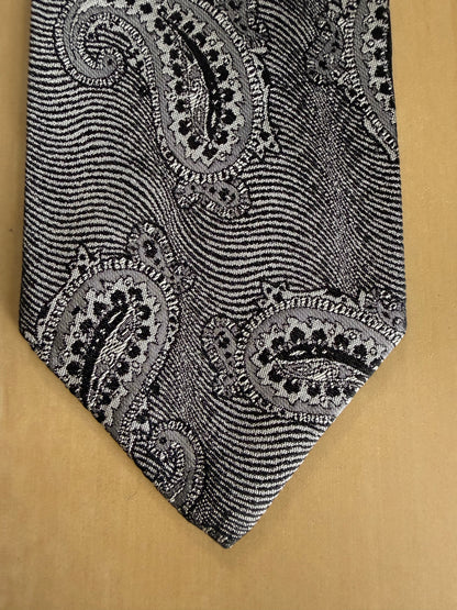 Cravatta Prochownick paisley argento jacquard