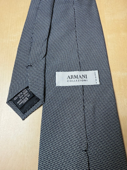 Cravatta Armani Collezioni anni ‘90 in crêpe di seta optical